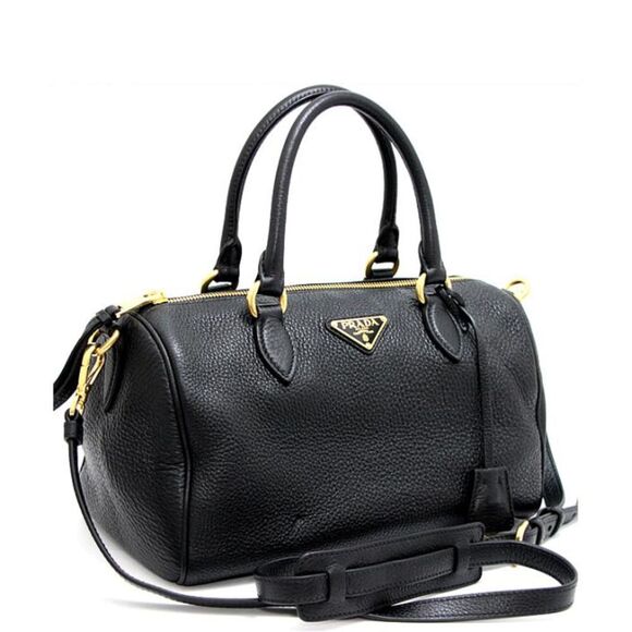 Prada Mini Shoulder Bag Leather Black - Picture 1 of 7